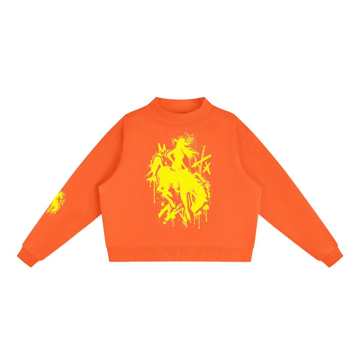 Wyo Woman Graffiti Neon Fleece Sweatshirt