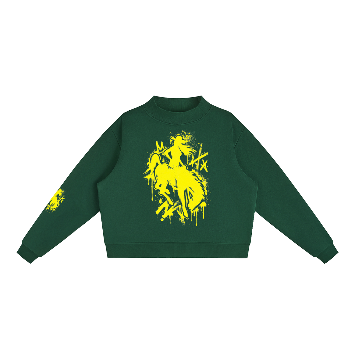 Wyo Woman Graffiti Neon Fleece Sweatshirt