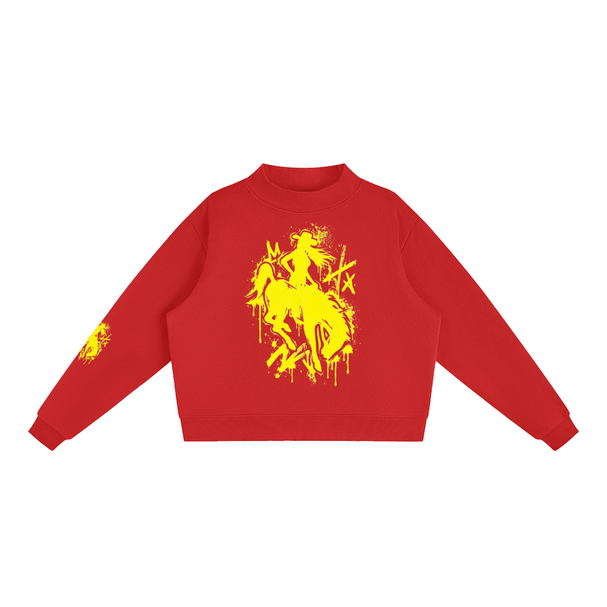 Wyo Woman Graffiti Neon Fleece Sweatshirt