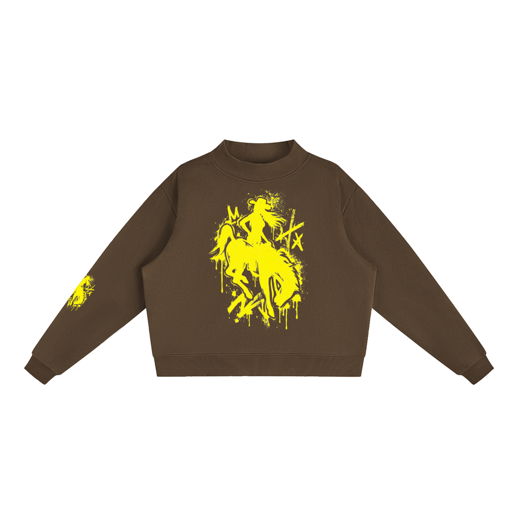 Wyo Woman Graffiti Neon Fleece Sweatshirt