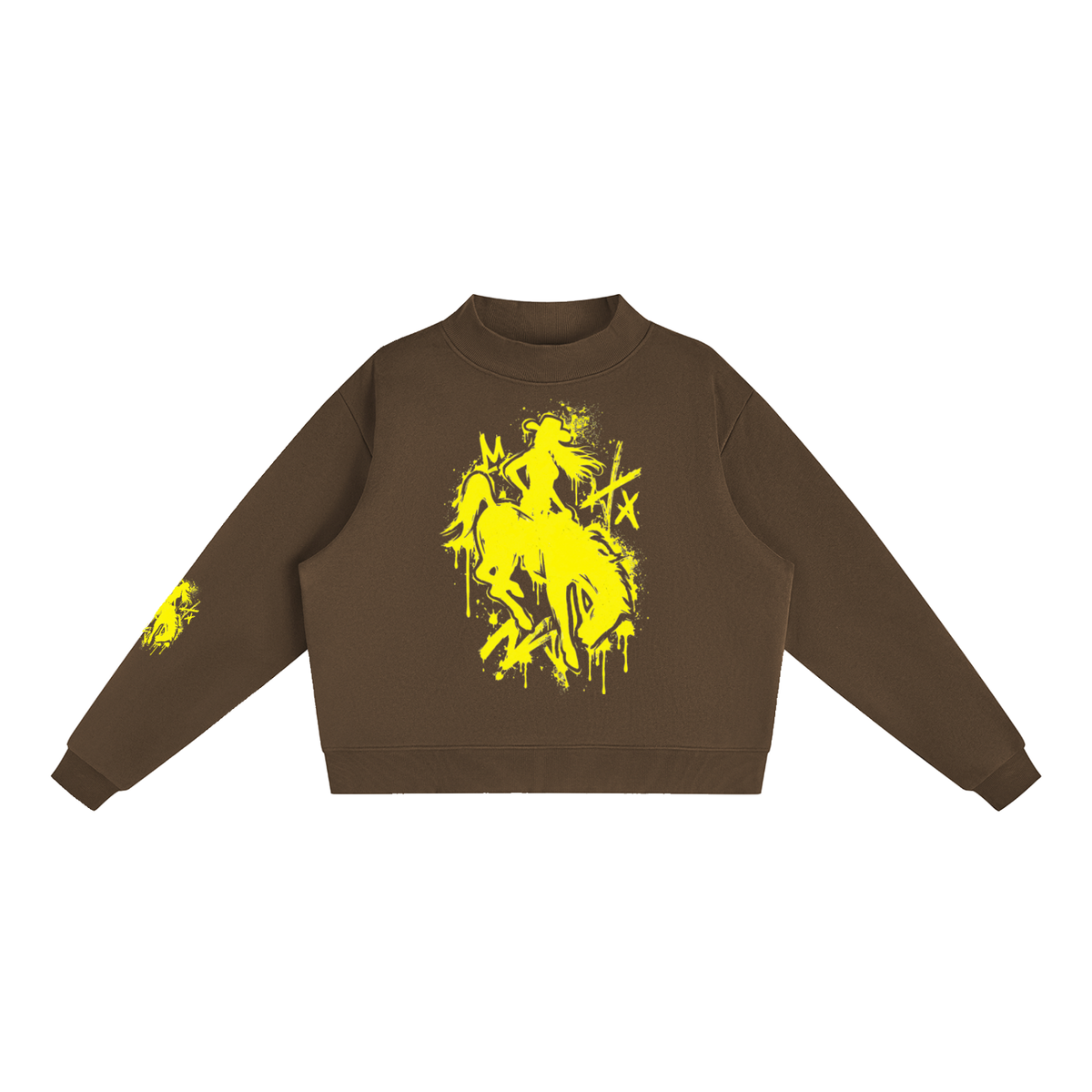 Wyo Woman Graffiti Neon Fleece Sweatshirt