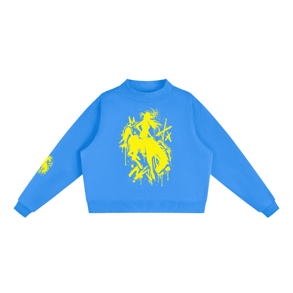 Wyo Woman Graffiti Neon Fleece Sweatshirt