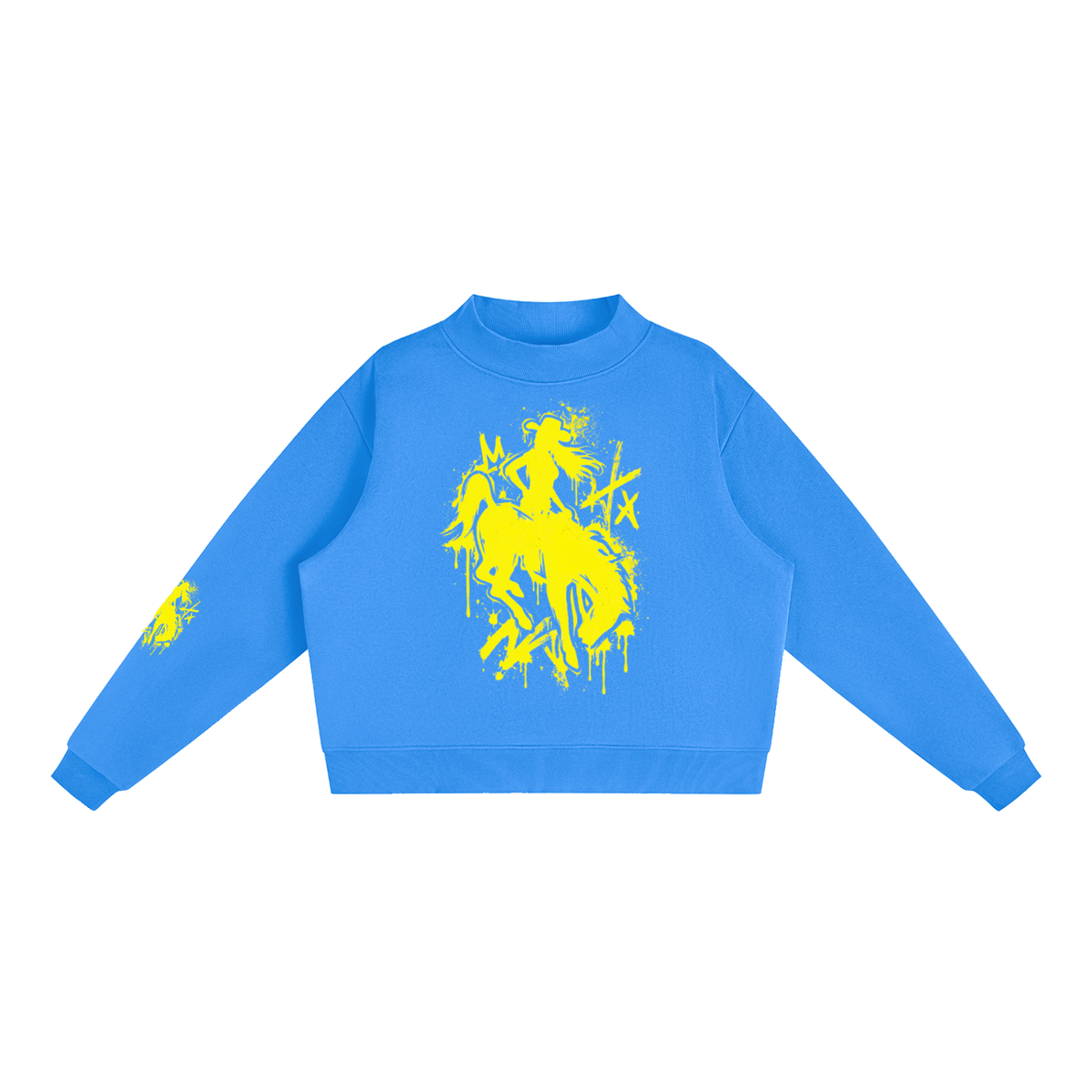Wyo Woman Graffiti Neon Fleece Sweatshirt