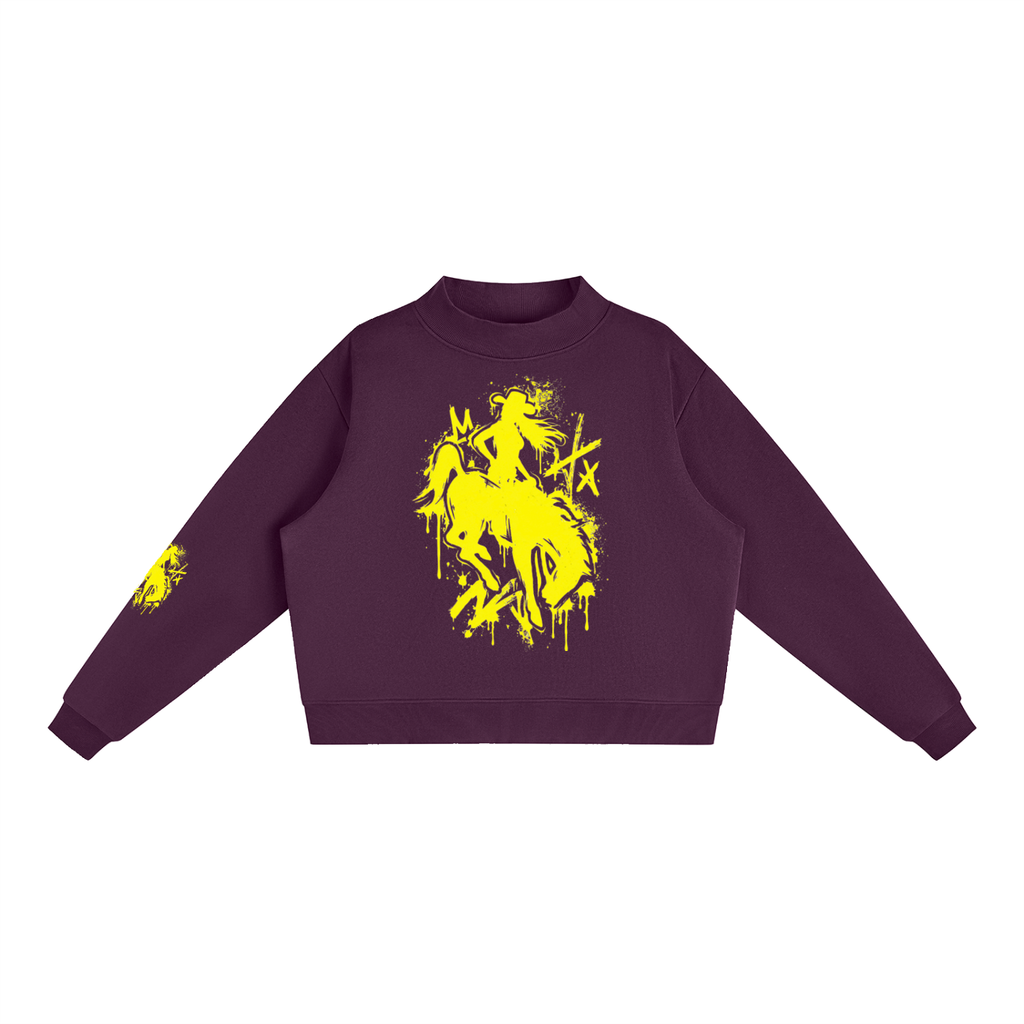 Wyo Woman Graffiti Neon Fleece Sweatshirt